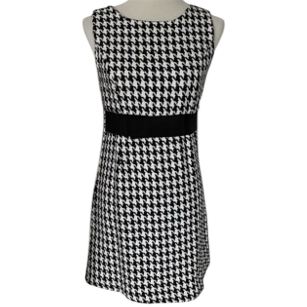 NWOT 7th Avenue New York & Company Houndstooth V-Neck Sleeveless Dress XL